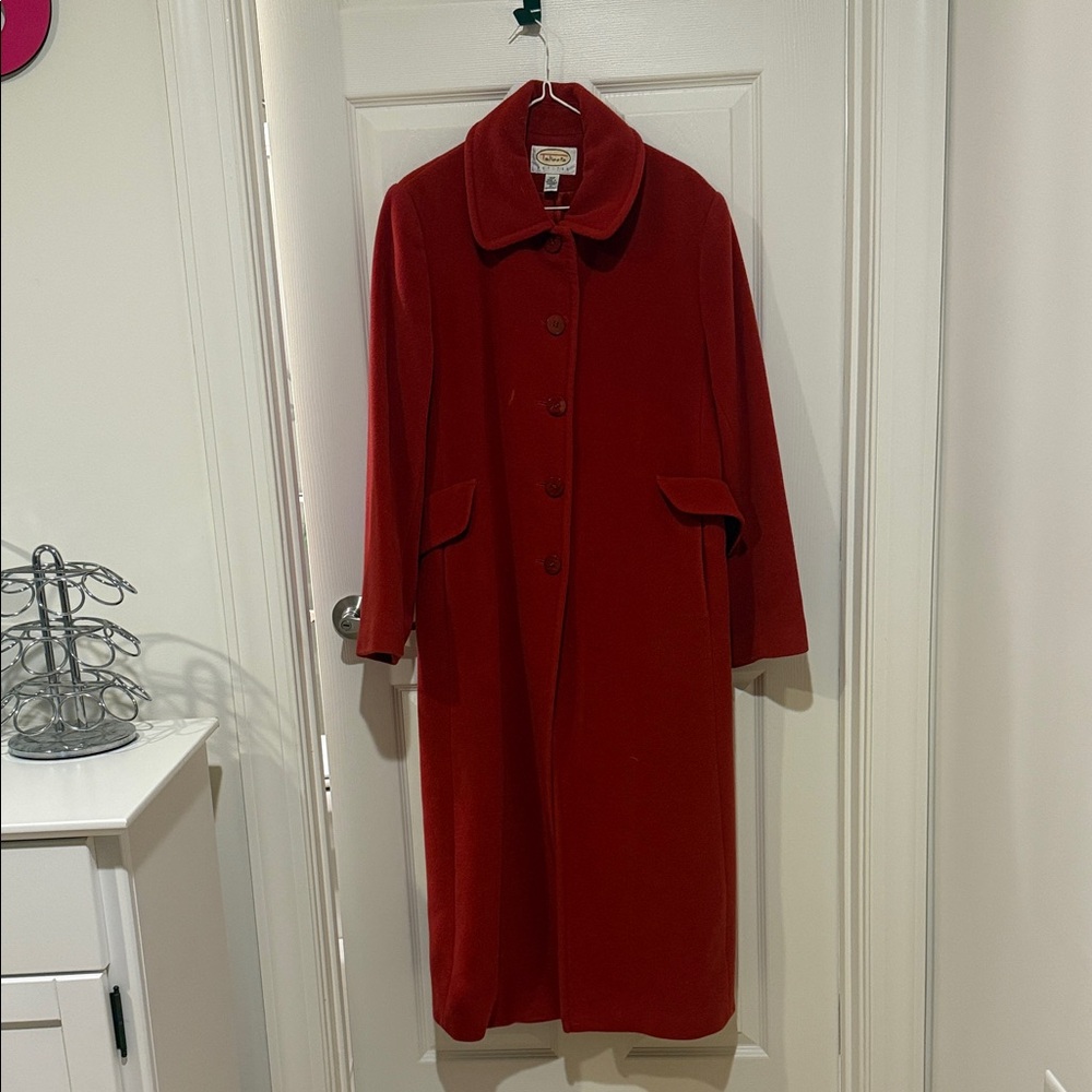 Talbots Vibrant Red Wool Coat